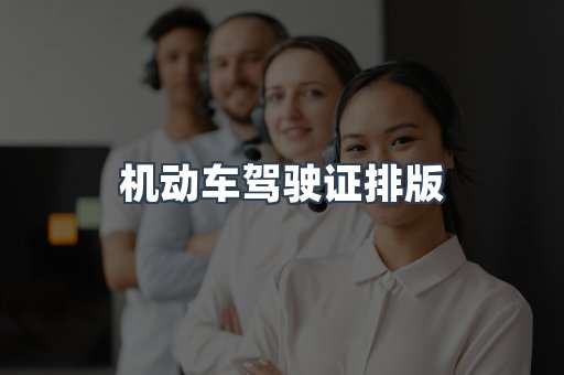 机动车驾驶证排版